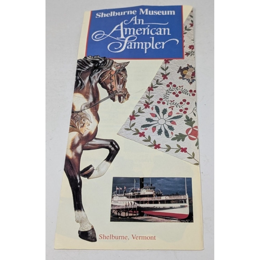 Shelburne Museum Vermont Pamphlet‎ Americana Quilt Art Shaker Design Ad VTG